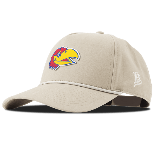 University of Kansas "KU Big Jay" Curved Canvas 5 Panel Rope Beige