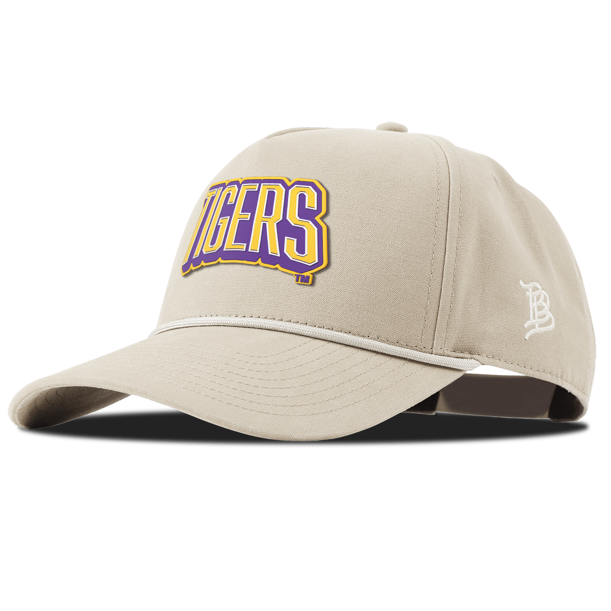 Louisiana State University "LSU Tigers Block" Curved Canvas 5 Panel Rope Beige