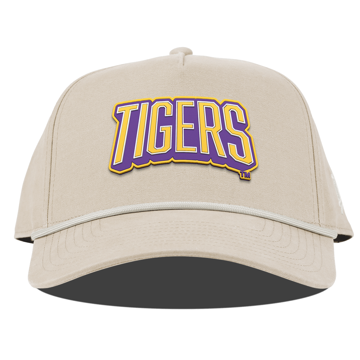 Louisiana State University "LSU Tigers Block" Curved Canvas 5 Panel Rope Beige