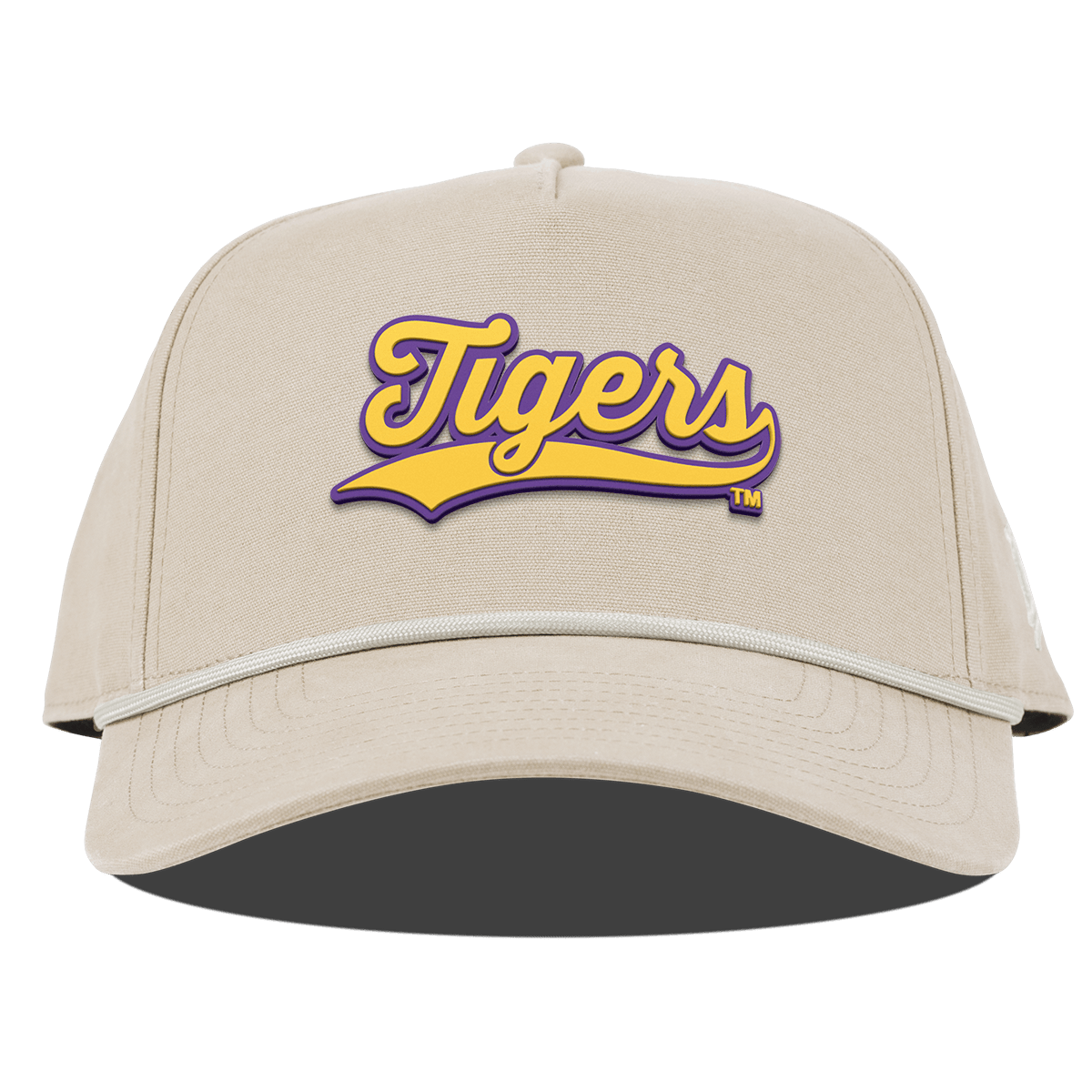 Louisiana State University "LSU Tigers Script" Curved Canvas 5 Panel Rope Beige
