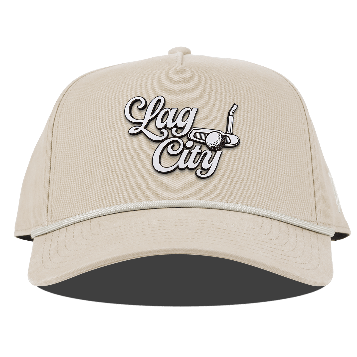 Lag City Script Curved Canvas 5 Panel Rope Beige