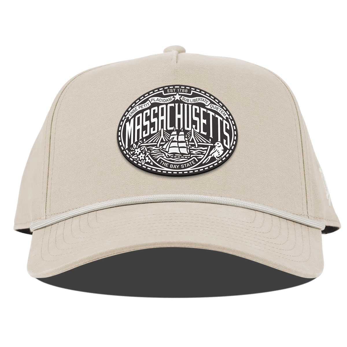 Massachusetts Traveler Curved Canvas 5 Panel Rope Beige