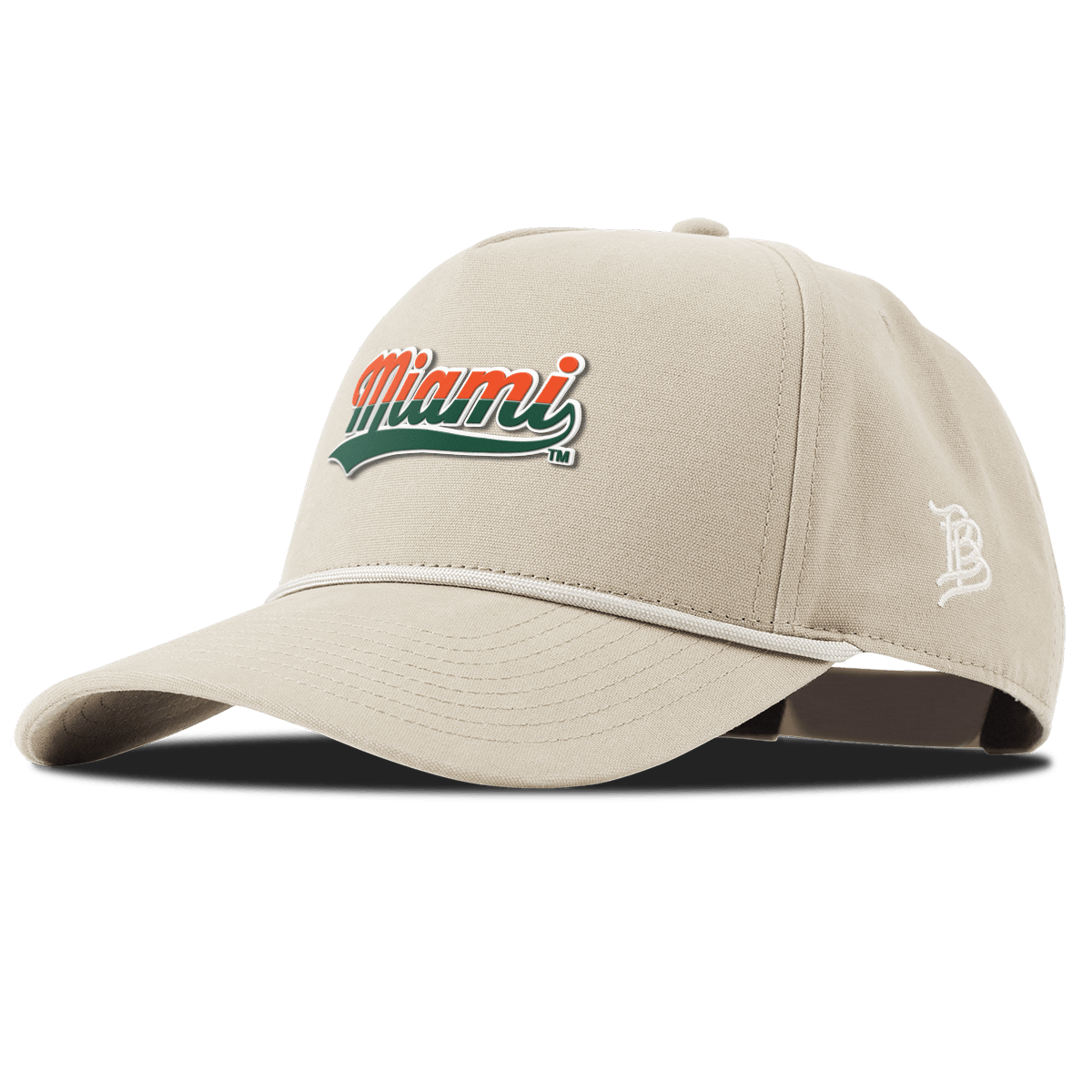 University of Miami "Miami Script" Curved Canvas 5 Panel Rope Beige