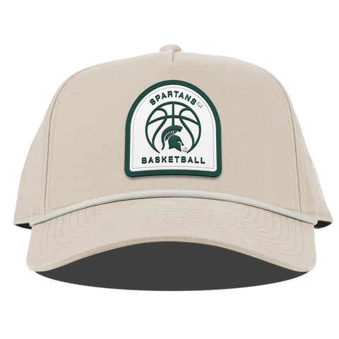 Michigan State University "Michigan State Basketball" Curved Canvas 5 Panel Rope Beige