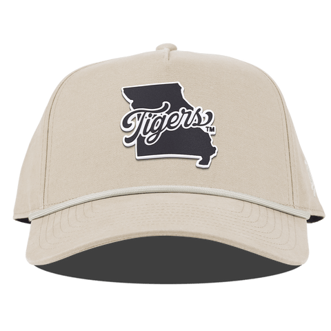 University of Missouri "Missouri Tigers State Script" Curved Canvas 5 Panel Rope Beige