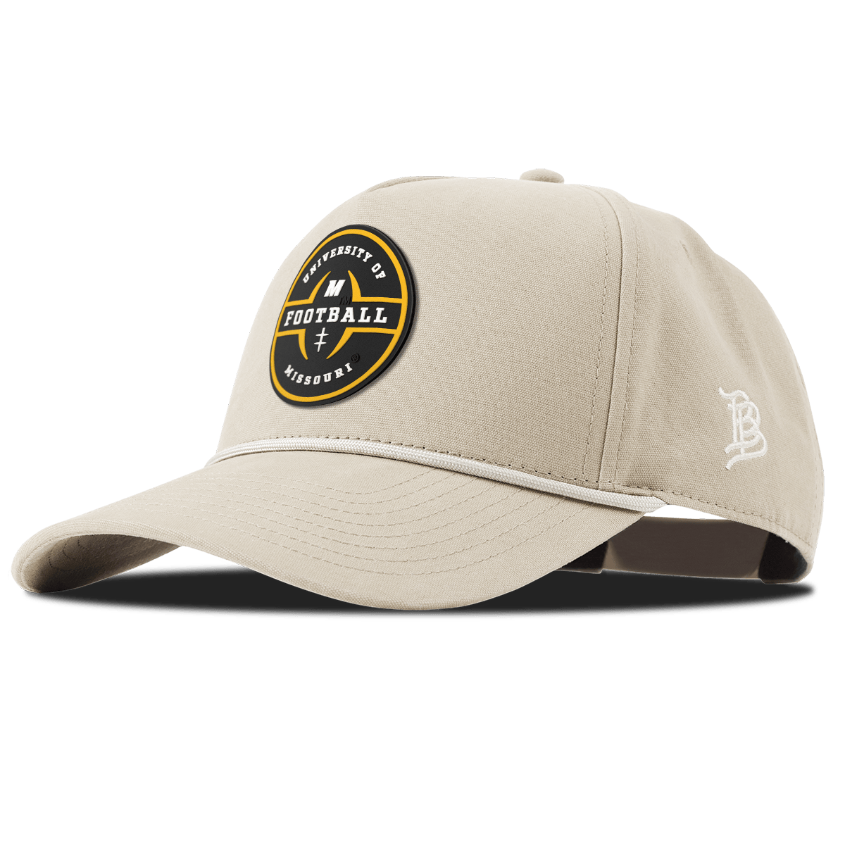 University of Missouri "Mizzou Football" Curved Canvas 5 Panel Rope Beige