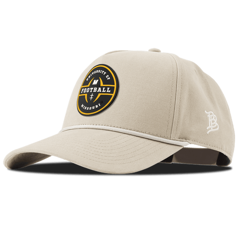 University of Missouri "Mizzou Football" Curved Canvas 5 Panel Rope Beige