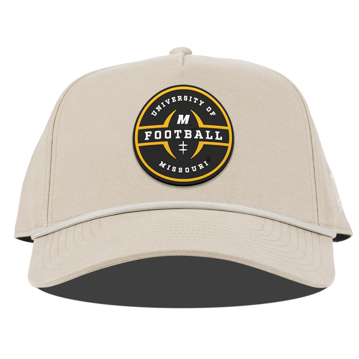 University of Missouri "Mizzou Football" Curved Canvas 5 Panel Rope Beige
