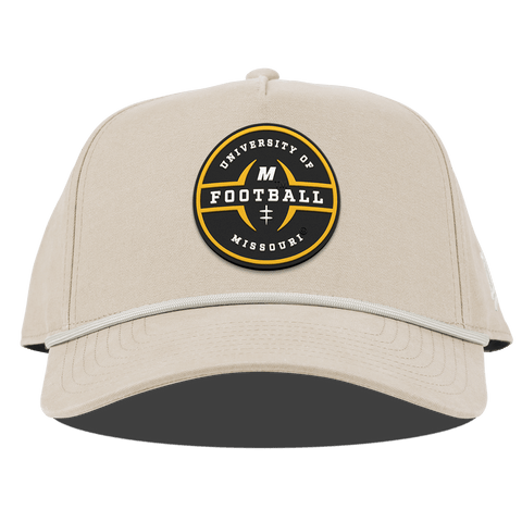 University of Missouri "Mizzou Football" Curved Canvas 5 Panel Rope Beige