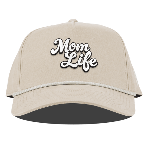 Mom Life Script Curved Canvas 5 Panel Rope Beige