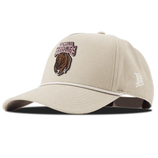 University of Montana "Montana Grizzlies Team Logo" Curved Canvas 5 Panel Rope Beige