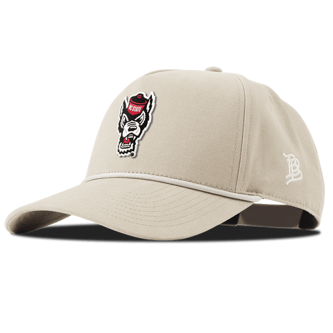 North Carolina State "NC State Team Logo" Curved Canvas 5 Panel Rope Beige
