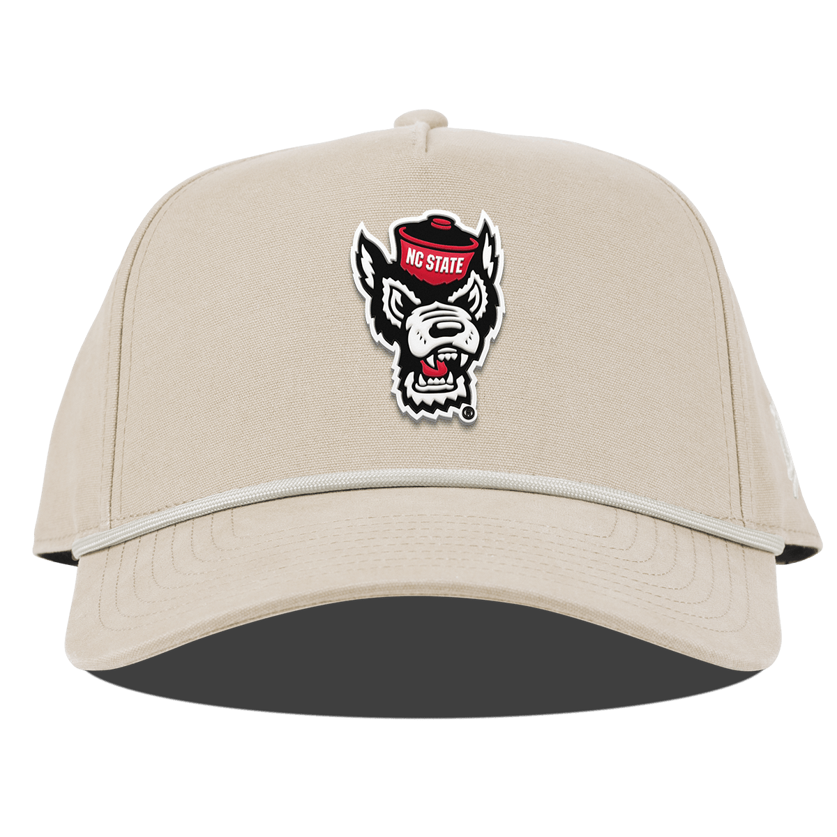 North Carolina State "NC State Team Logo" Curved Canvas 5 Panel Rope Beige