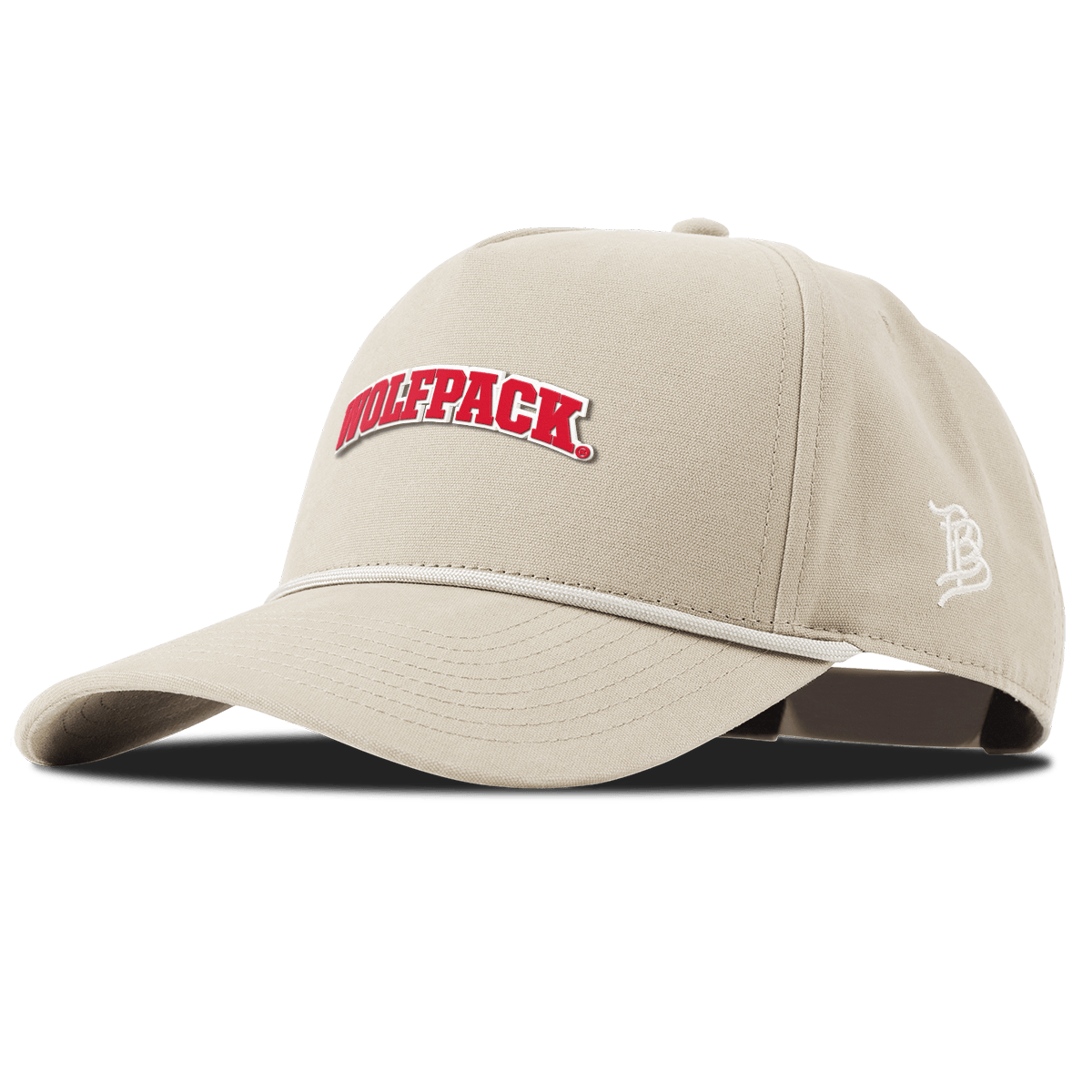 North Carolina State "NC State Wolfpack" Curved Canvas 5 Panel Rope Beige