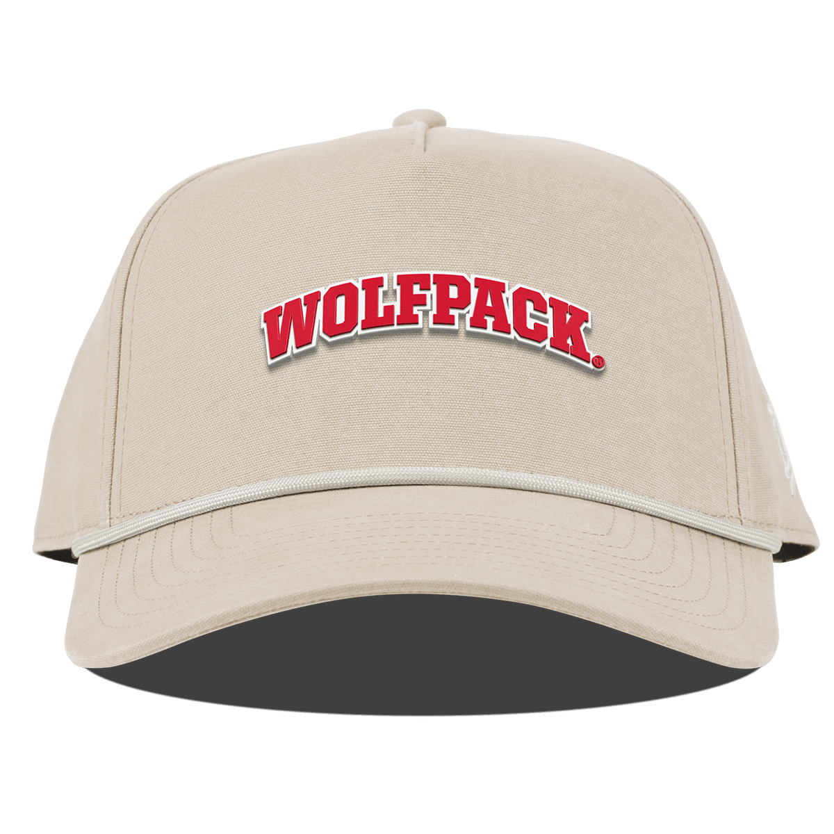 North Carolina State "NC State Wolfpack" Curved Canvas 5 Panel Rope Beige