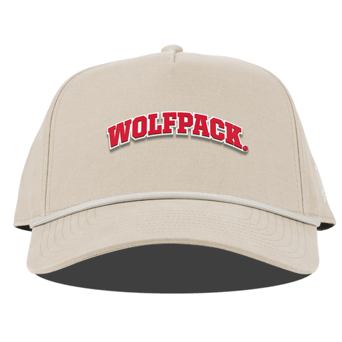North Carolina State "NC State Wolfpack" Curved Canvas 5 Panel Rope Beige