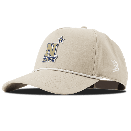 United States Naval Academy "Naval Academy Team Logo Gold" Curved Canvas 5 Panel Rope Beige