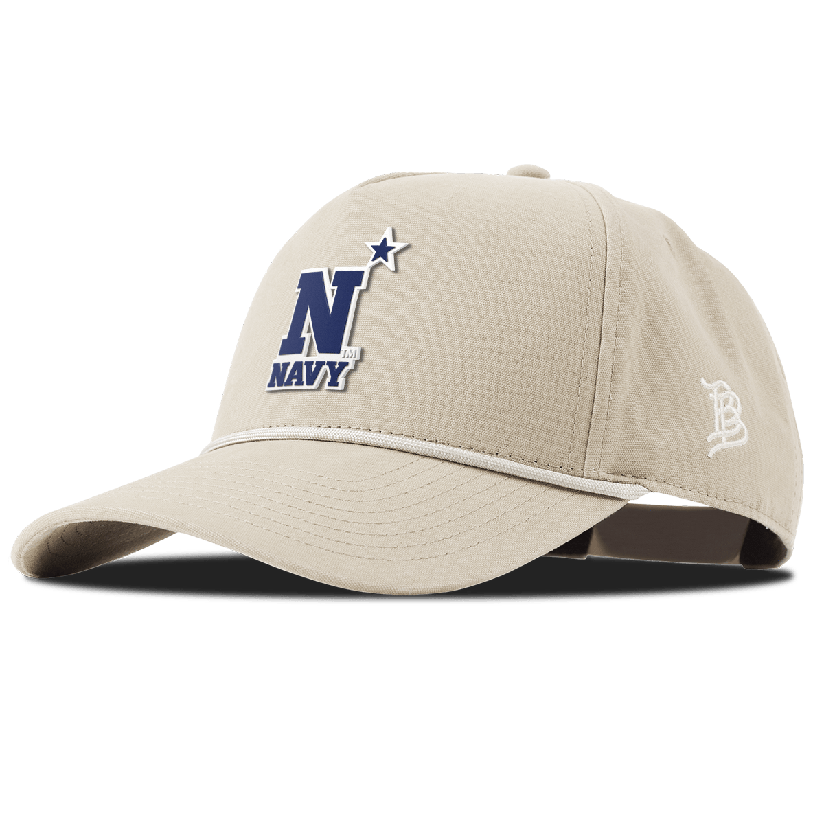 United States Naval Academy "Naval Academy Team Logo Navy" Curved Canvas 5 Panel Rope Beige