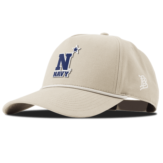 United States Naval Academy "Naval Academy Team Logo Navy" Curved Canvas 5 Panel Rope Beige