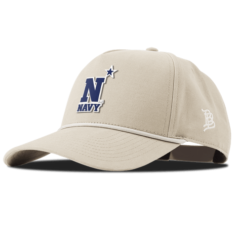 United States Naval Academy "Naval Academy Team Logo Navy" Curved Canvas 5 Panel Rope Beige