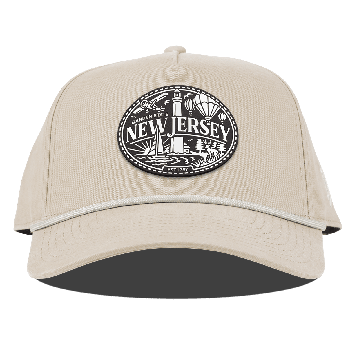 New Jersey Traveler Curved Canvas 5 Panel Rope Beige