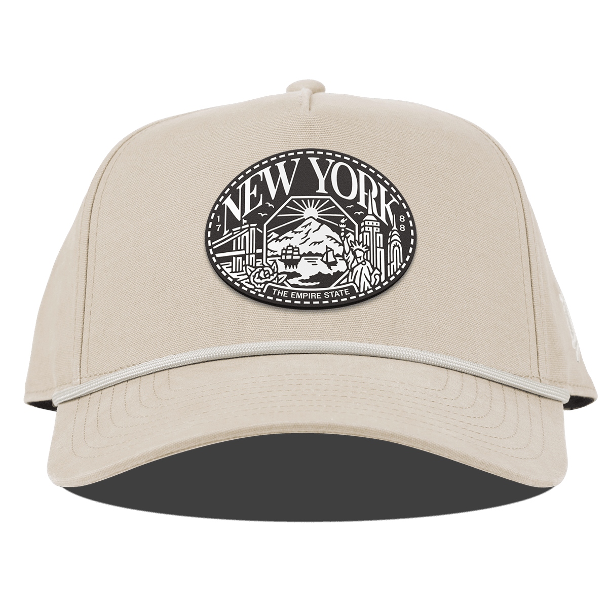 New York Traveler Curved Canvas 5 Panel Rope Beige