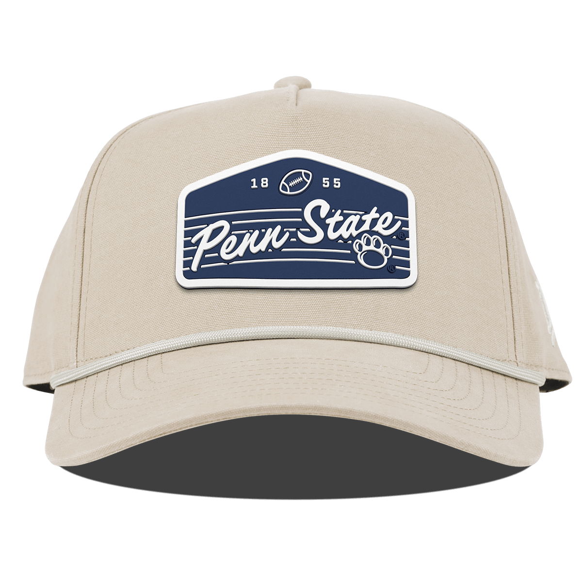 Penn State University "Nittany Lions Football" Curved Canvas 5 Panel Rope Beige