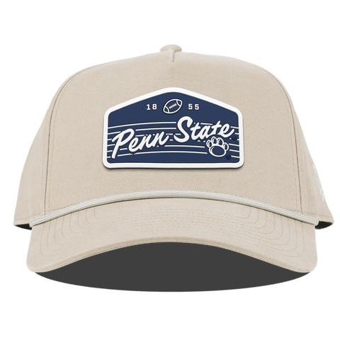 Penn State University "Nittany Lions Football" Curved Canvas 5 Panel Rope Beige