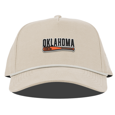 Oklahoma State University "OSU Baseball" Curved Canvas 5 Panel Rope Beige