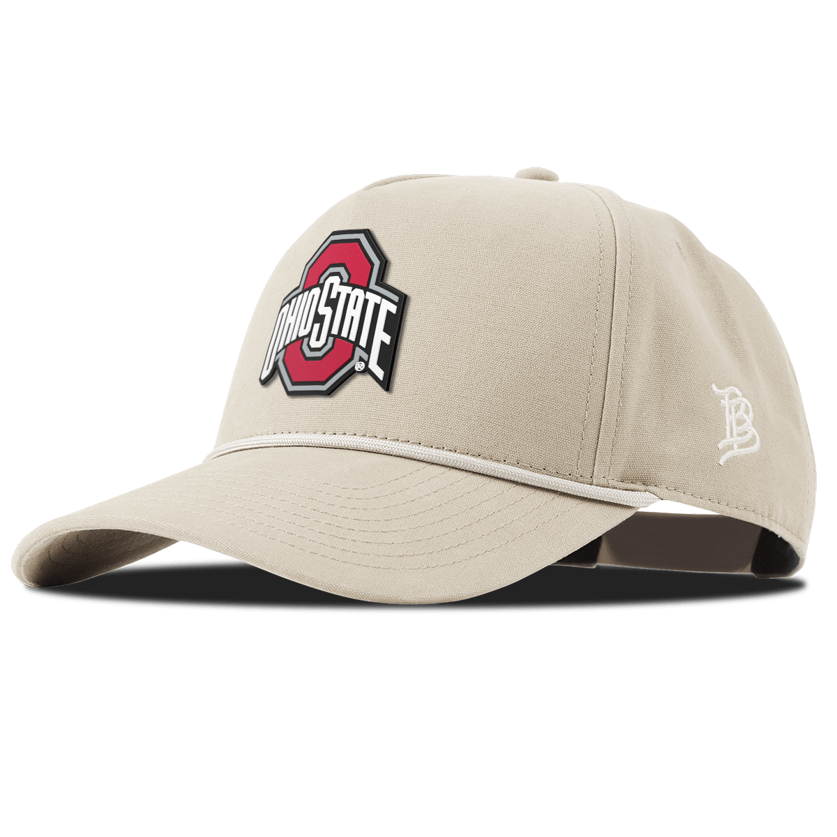 Ohio State University "Ohio State Gray Team Logo" Curved Canvas 5 Panel Rope Beige