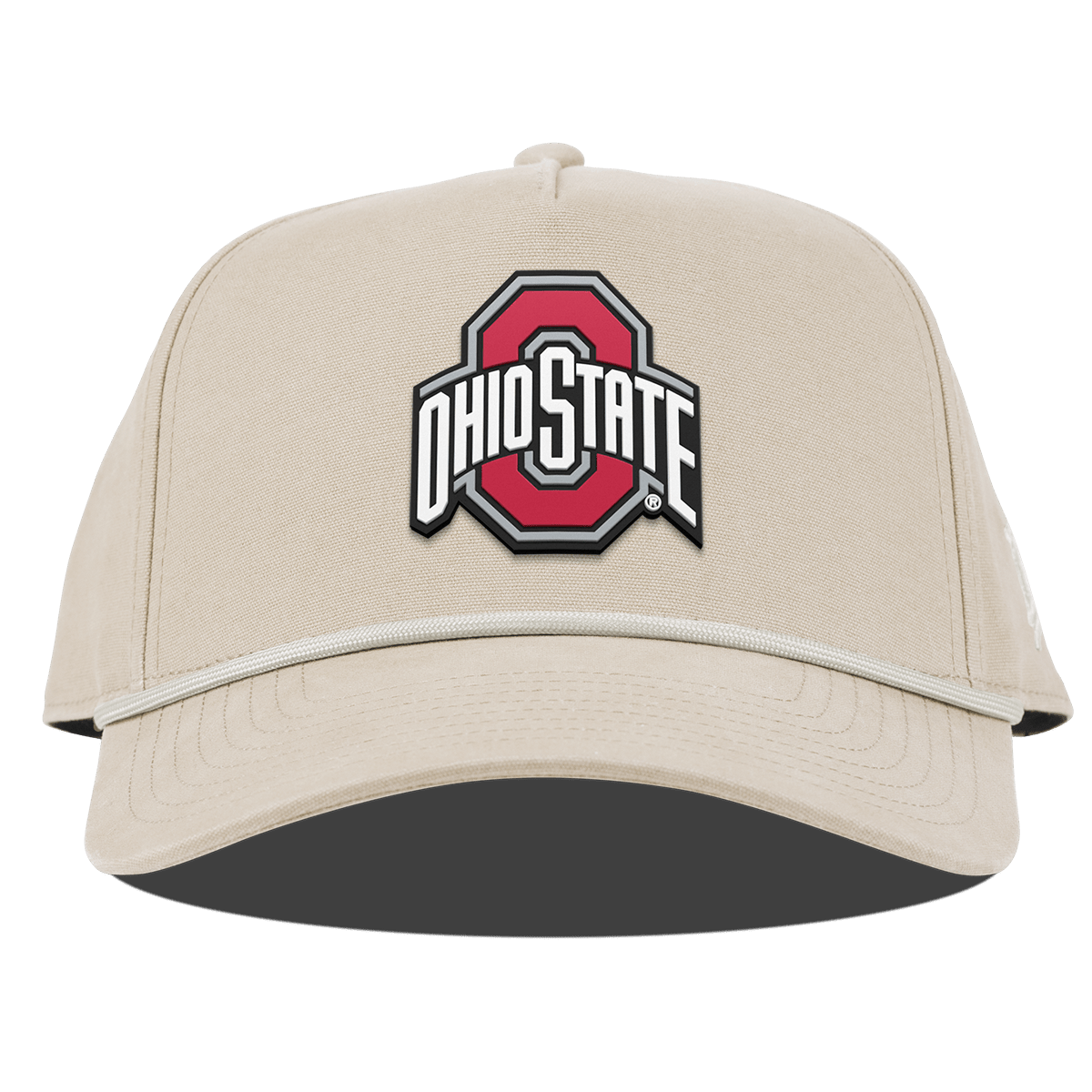 Ohio State University "Ohio State Gray Team Logo" Curved Canvas 5 Panel Rope Beige