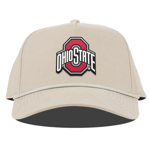 Ohio State University "Ohio State Gray Team Logo" Curved Canvas 5 Panel Rope Beige