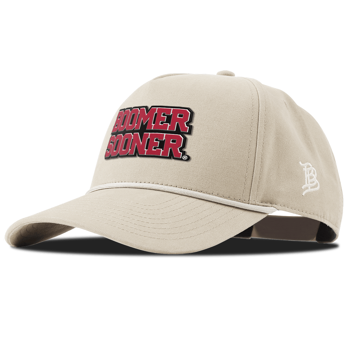 University of Oklahoma "Oklahoma Block" Curved Canvas 5 Panel Rope Beige