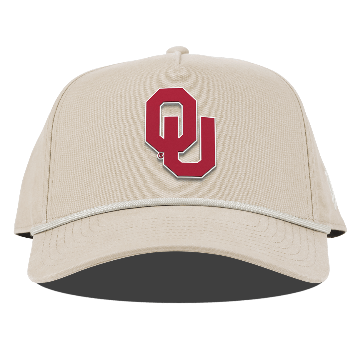 University of Oklahoma "Oklahoma Team Logo" Curved Canvas 5 Panel Rope Beige