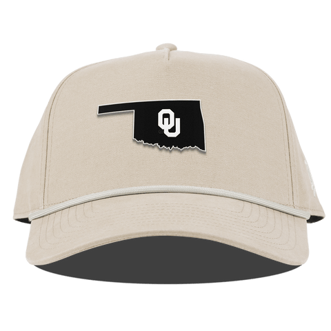 University of Oklahoma "Oklahoma Vintage Series" Curved Canvas 5 Panel Rope Beige