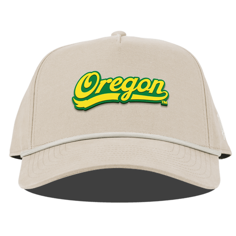 University of Oregon "Oregon Script" Curved Canvas 5 Panel Rope Beige