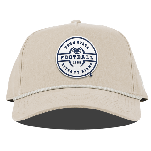 Penn State University "Nittany Lions Football" Curved Canvas 5 Panel Rope Beige