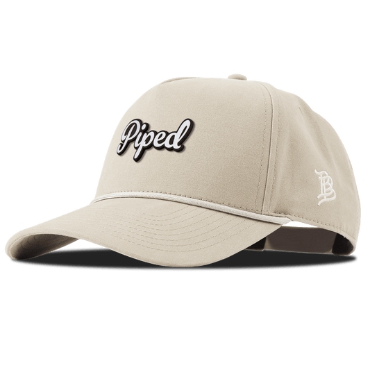 Piped Script Curved Canvas 5 Panel Rope Beige