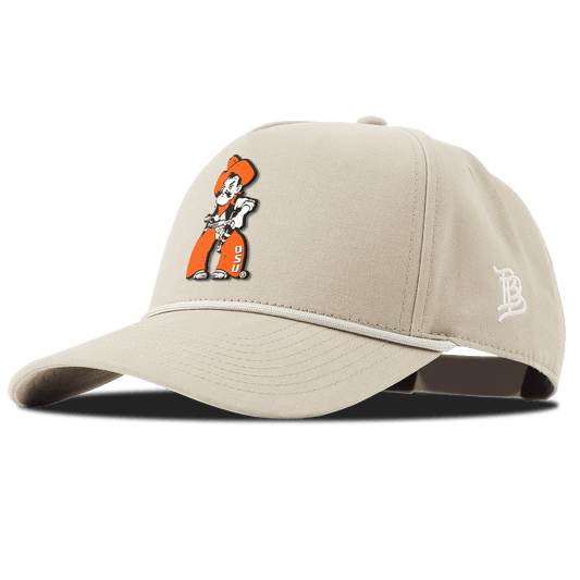 Oklahoma State University "Pistol Pete Quickdraw" Curved Canvas 5 Panel Rope Beige