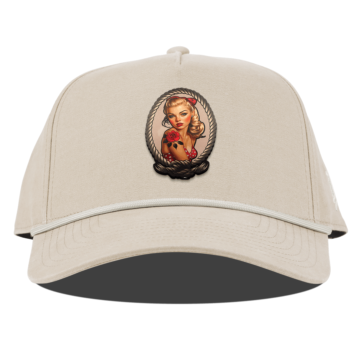 Portrait Piece Curved Canvas 5 Panel Rope Beige