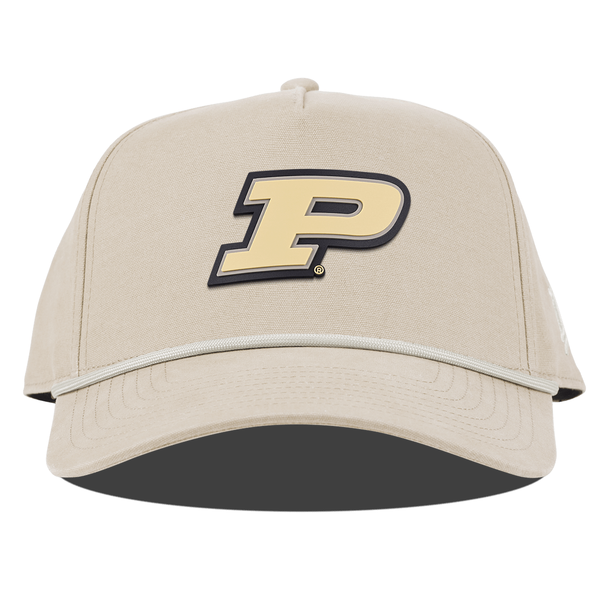 Purdue University "Purdue Block" Curved Canvas 5 Panel Rope Beige