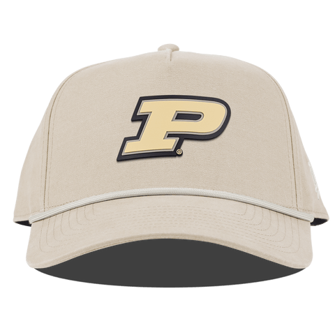 Purdue University "Purdue Block" Curved Canvas 5 Panel Rope Beige