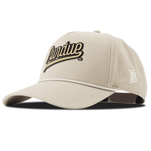 Purdue University "Purdue Script Gold" Curved Canvas 5 Panel Rope Beige