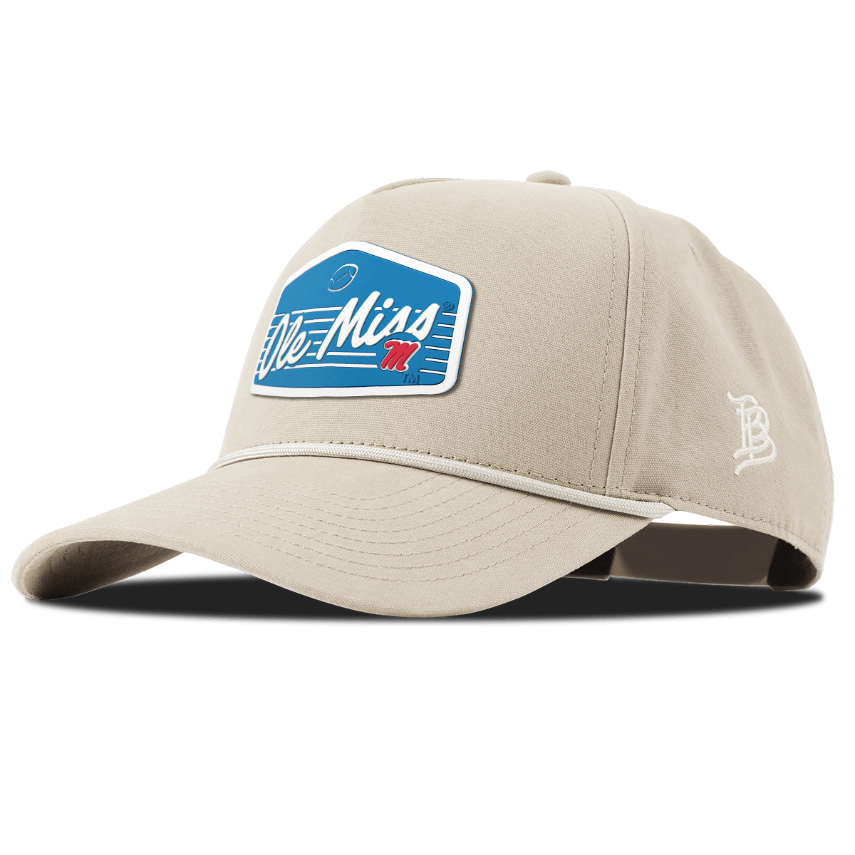 University of Mississippi "Rebel Football" Curved Canvas 5 Panel Rope Beige