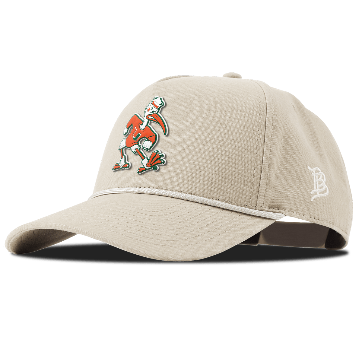University of Miami "Sebastian the Ibis" Curved Canvas 5 Panel Rope Beige