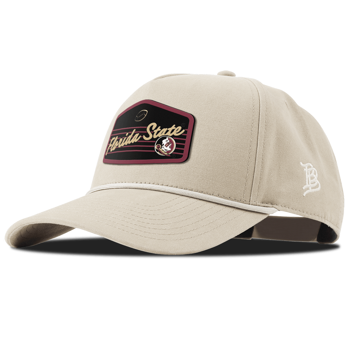 Florida State University "Seminole Football" Curved Canvas 5 Panel Rope Beige