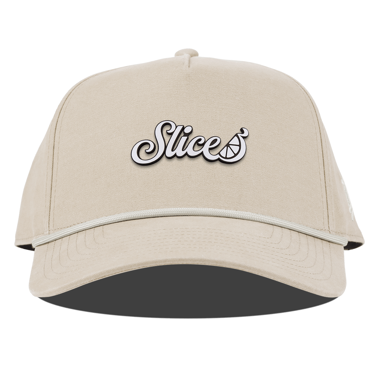 Sliced Script Curved Canvas 5 Panel Rope Beige