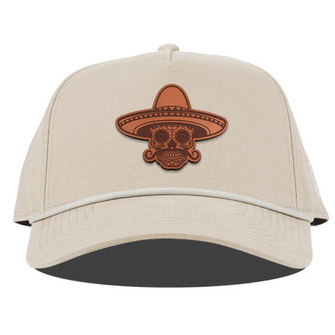 Sombrero Skull Curved Canvas 5 Panel Rope Beige