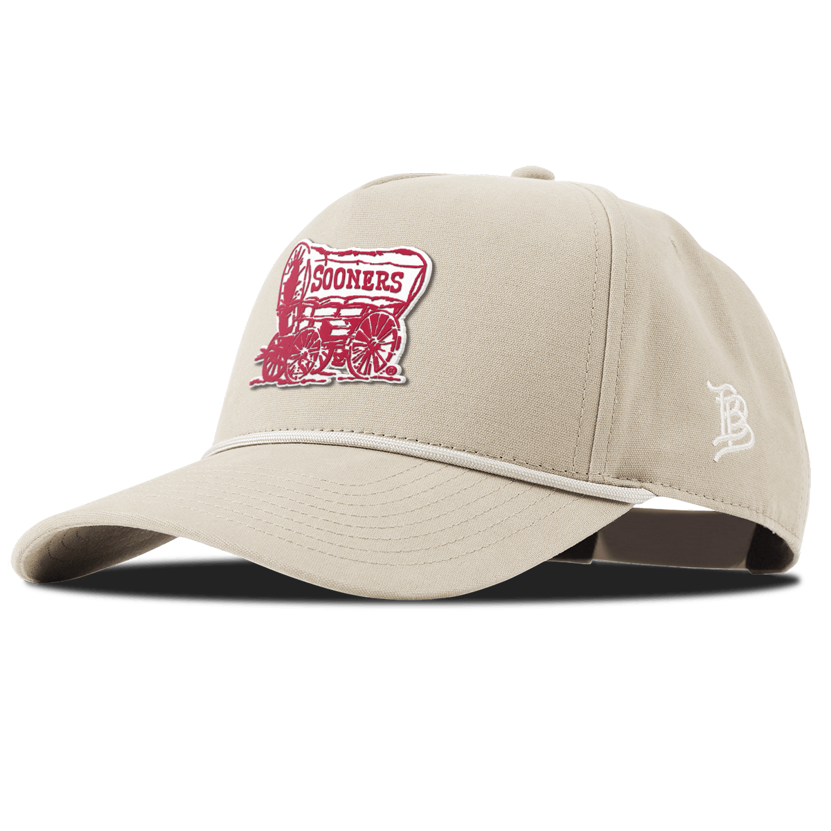 University of Oklahoma "Sooner Schooner" Curved Canvas 5 Panel Rope Beige