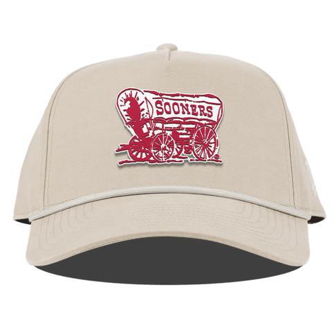 University of Oklahoma "Sooner Schooner" Curved Canvas 5 Panel Rope Beige